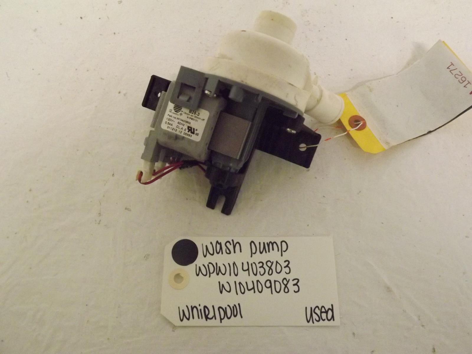 Whirlpool Washer WPW10403803 W10409083 Wash Pump Used Whirlpool Washer WPW10403803 W10409083 Wash Pump Used